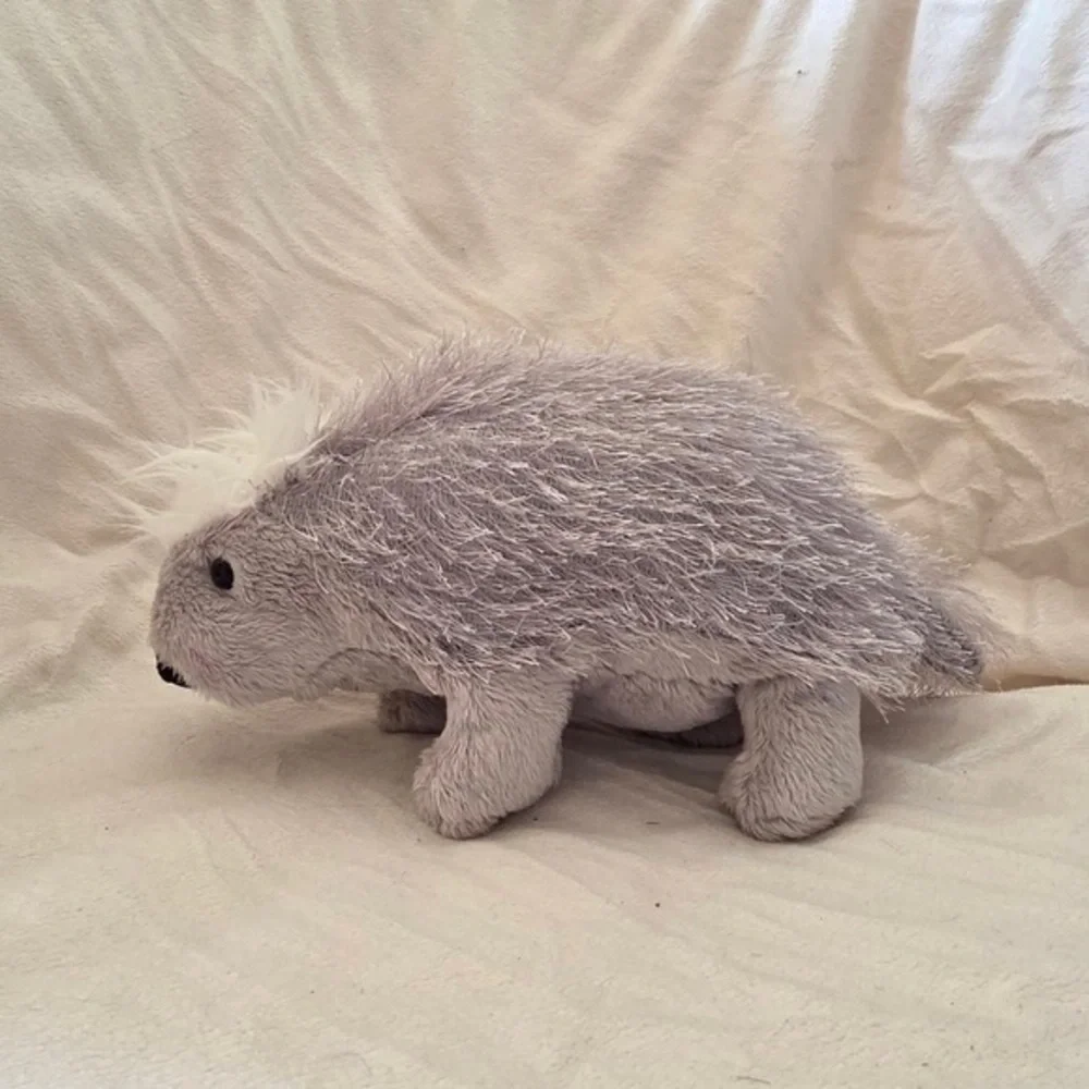 Plush Small Pet Toy - Gray and White Plush Guinea Pig
